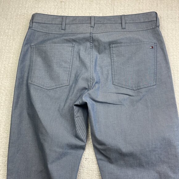 Tommy Hilfiger Pants Mens 36X32 Light Blue Straight Fit Chino Flat Front Casual - Picture 10 of 11
